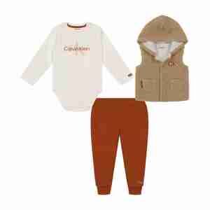 Calvin Klein 3-Piece Berber Fleece Vest Set